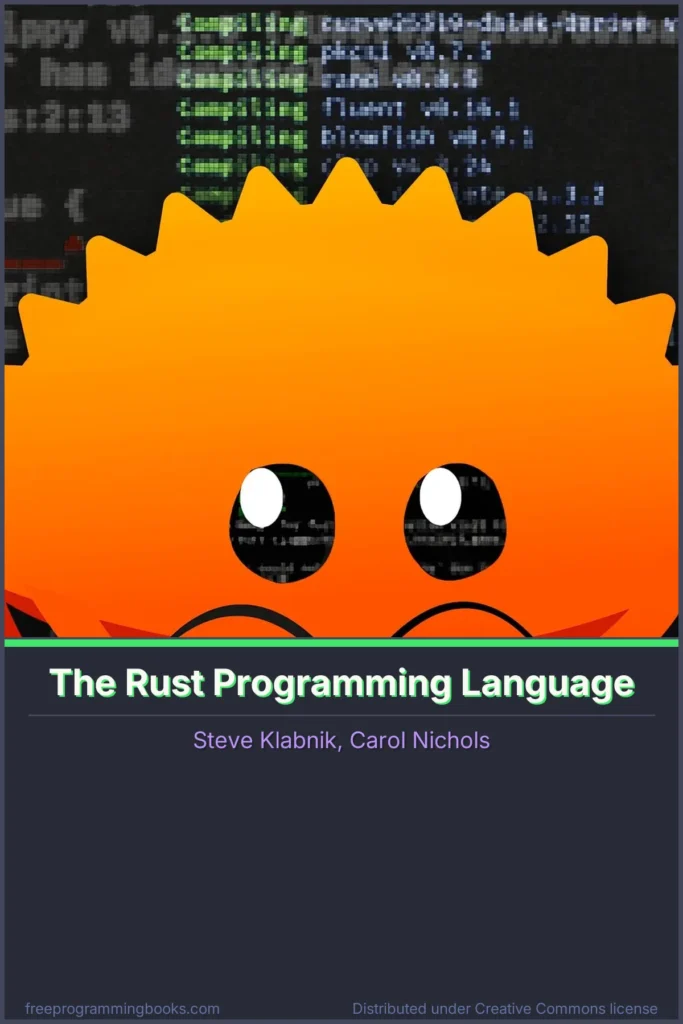 The Rust Programming Language book cover