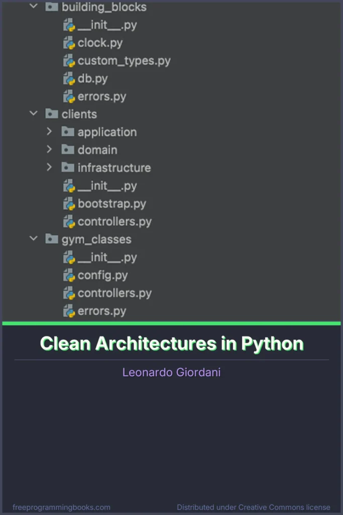 Clean Architectures in Python book cover
