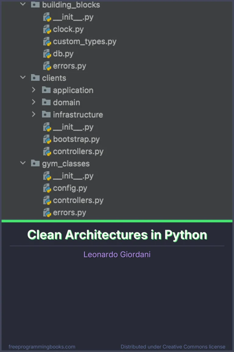 Clean Architectures in Python book cover